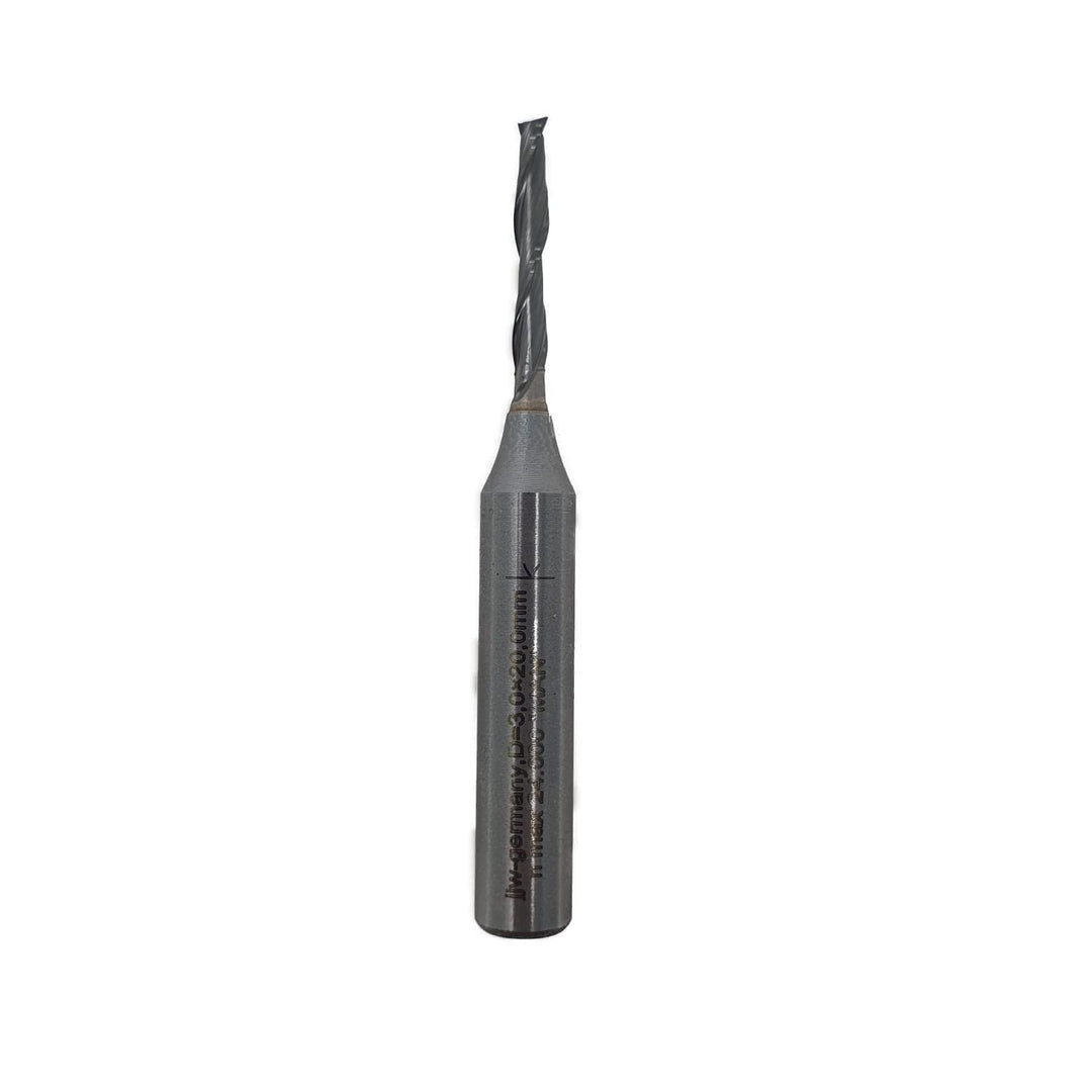jjw-germany VHM - Spiralnutfräser Nutfräser Z= 2 für Hand Oberfräse mit Stahlschaft 8,0mm (D= 3,0 mm