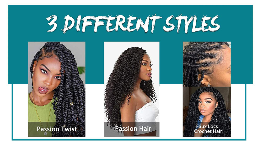 Passion Twist Hair, 7 Packungen 18-Zoll-Wasserwellen-Häkelhaar für langes böhmisches Haar Flechten v