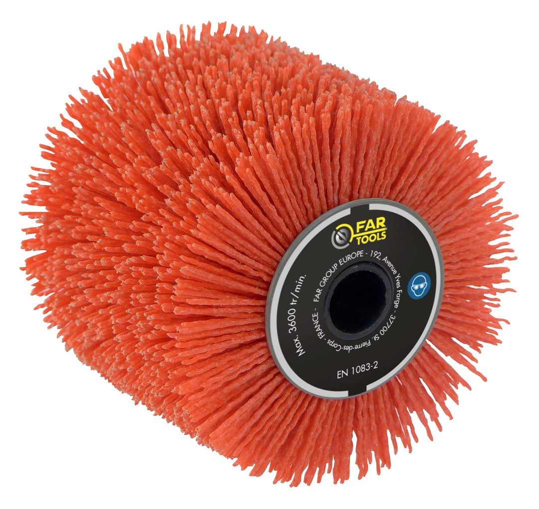 Fartools 110886 Nylon-Schleifbürste, Durchmesser 120 mm, L 100 mm, für Renovierer REX120C, REX200 un