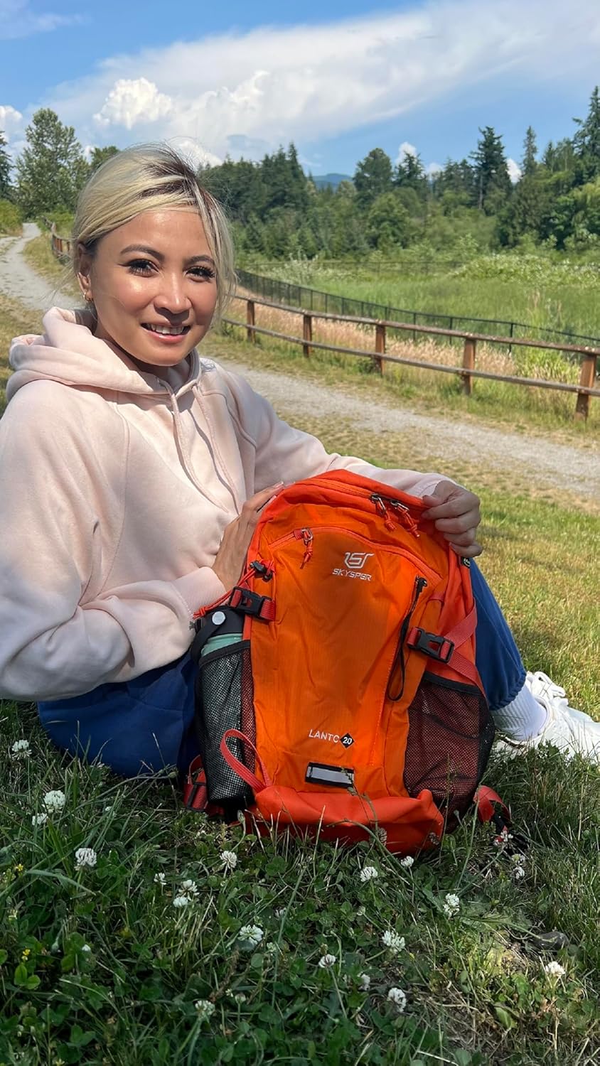 SKYSPER LANTC 20 Leicht Wanderrucksack 20L Klein Rucksack mit Rückenbelüftung Trekkingrucksack aus a
