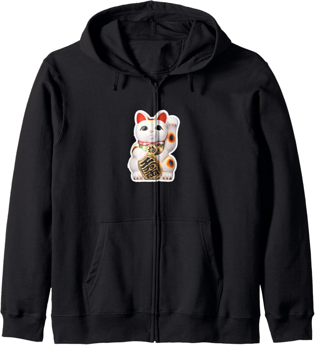 Maneki Neko Winkekatzekatze Glückskatze Talismann Geschenk Kapuzenjacke