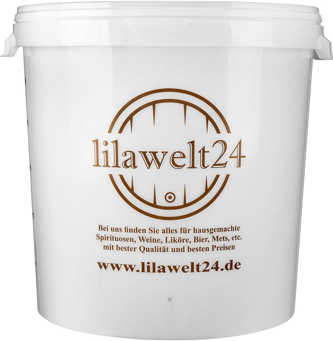 lilawelt24 30L Eimer mit Deckel lebensmittelecht Gäreimer Gärbehälter für die Vergärung von Bier, We