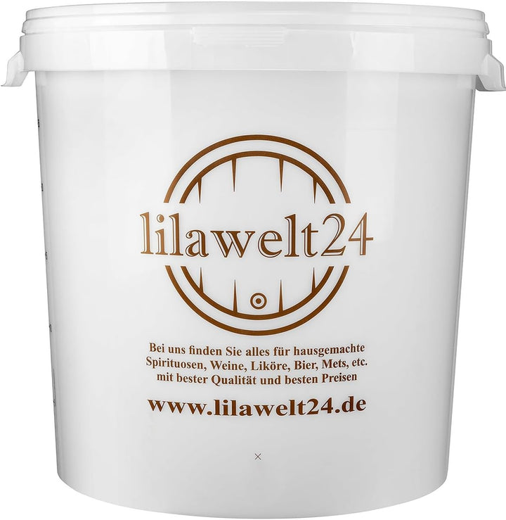 lilawelt24 30L Eimer mit Deckel lebensmittelecht Gäreimer Gärbehälter für die Vergärung von Bier, We