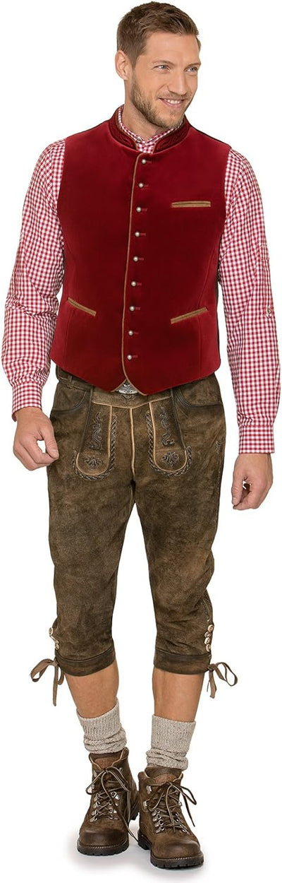Stockerpoint Herren Weste Ricardo Trachtenweste 50 Rot (Dunkelrot), 50 Rot (Dunkelrot)