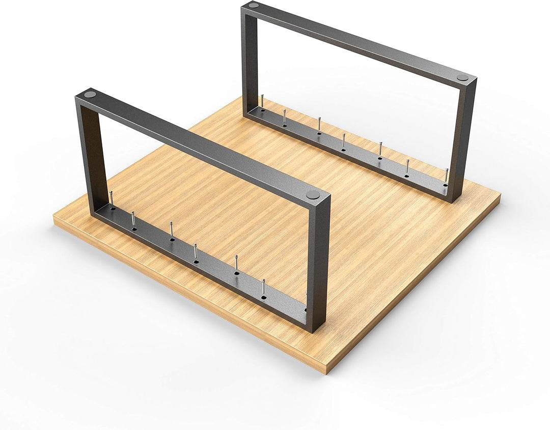 sossai® Couchtischkufen aus Stahl (pulverbeschichtet) | CKK1 | Farbe: Anthrazit | Breite 80 cm x Höh
