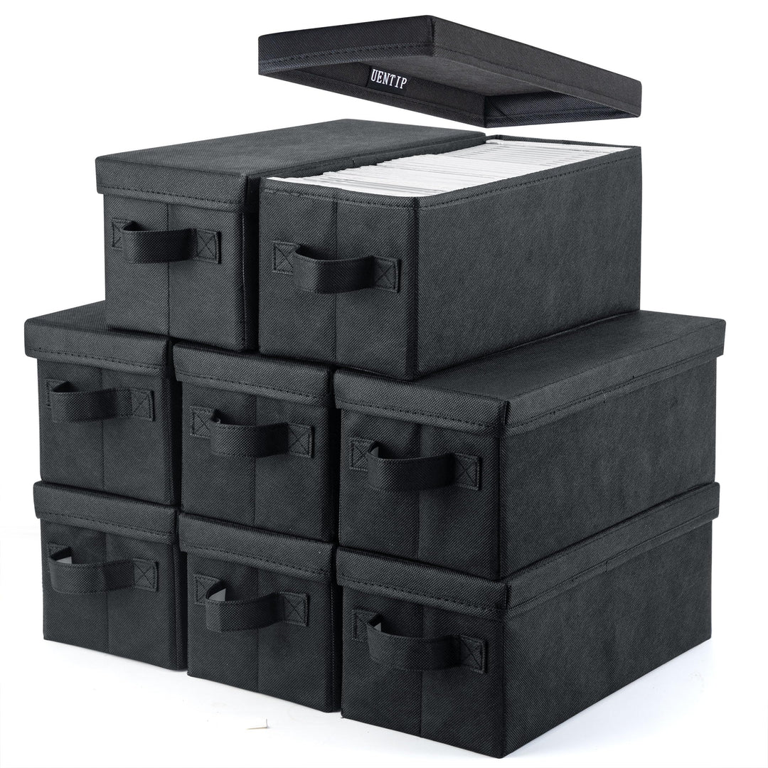 UENTIP CD-Aufbewahrungsbox, 1 Stück, CD-Hülle, 33,5 x 15 x 13,5 cm, Behälter für 240 CDs in vollen J