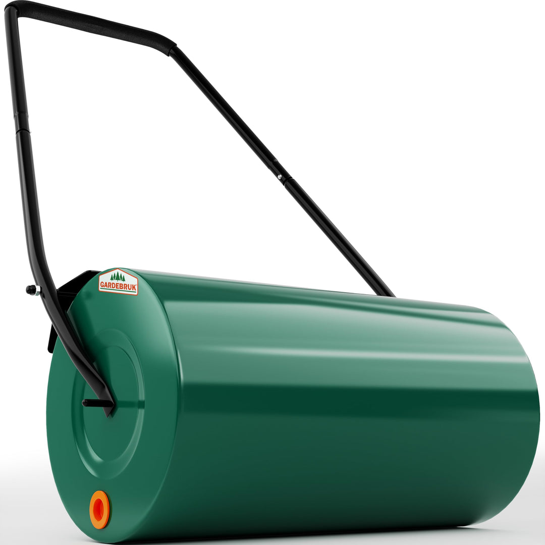 Gardebruk Rasenwalze 60cm 50L gepolsterter Griff Schmutzabweiser befüllbar Handwalze Rasenroller Gar