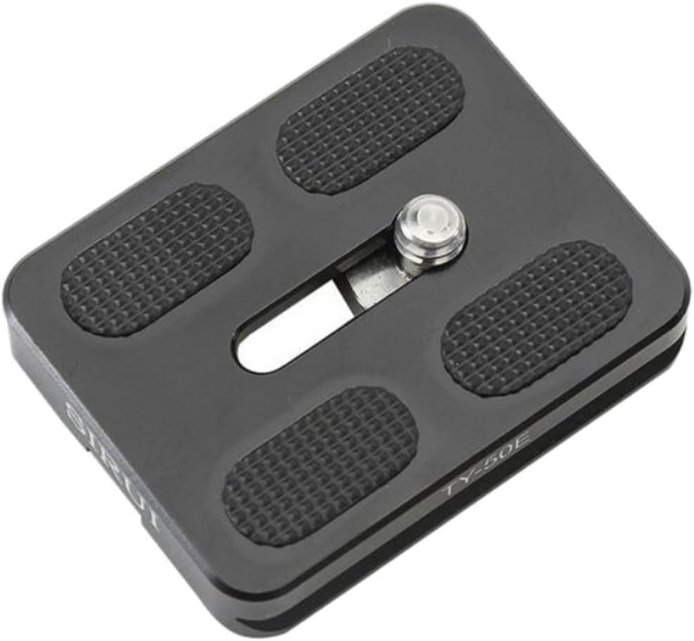 Sirui TY-50E Schnellwechselplatte (Alu, 1/4 Gewinde, geeignet für Sirui und Arca-Swiss) schwarz, TY-