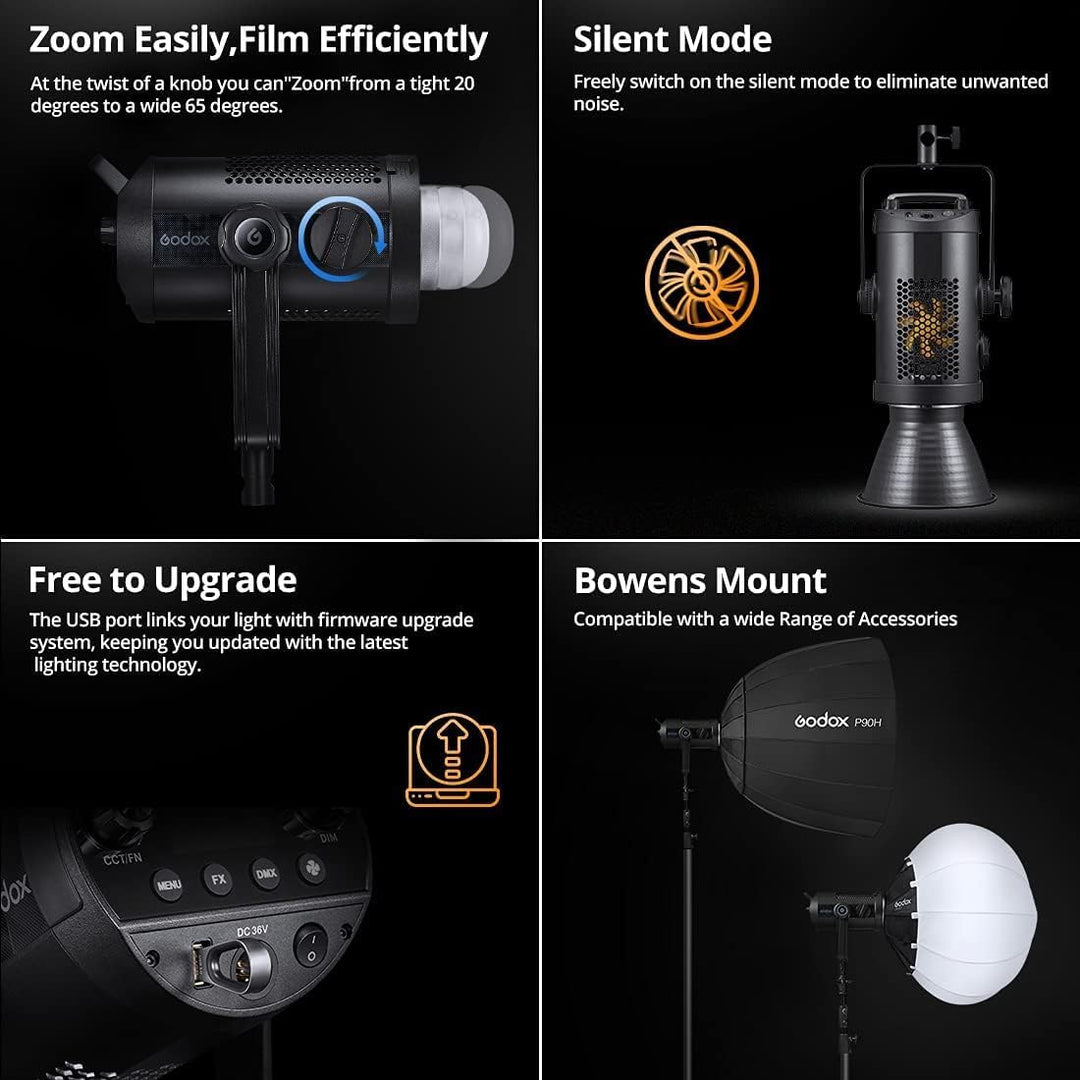 SZ200Bi Zoomable Bi Color LED Video Light