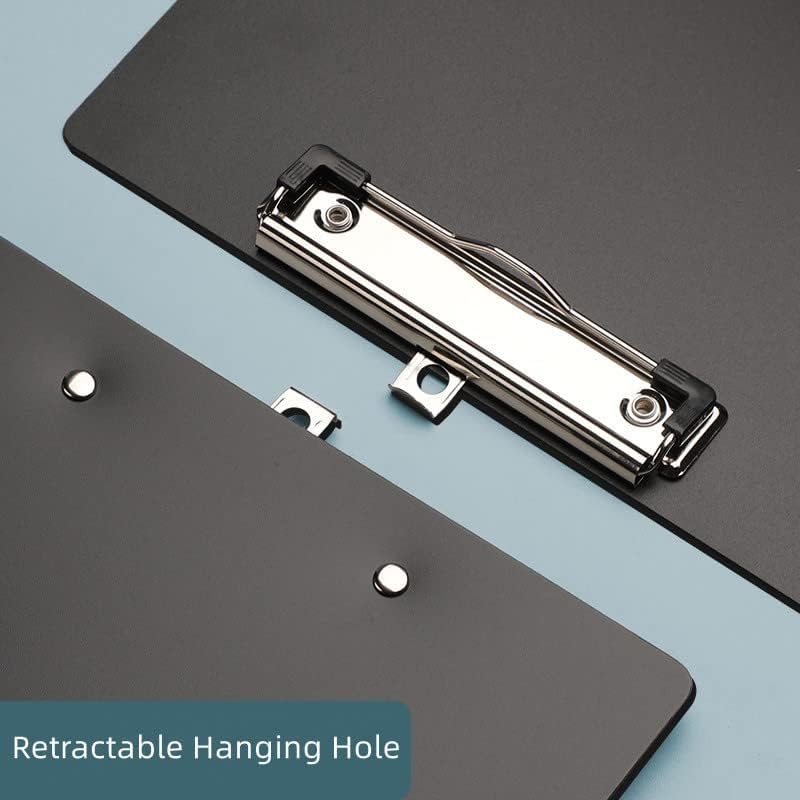 A4 Klemmbrett, 6er Klemmbrett A4 mit gummierter Metallklemme Zwischenablage Schreibblock für Student