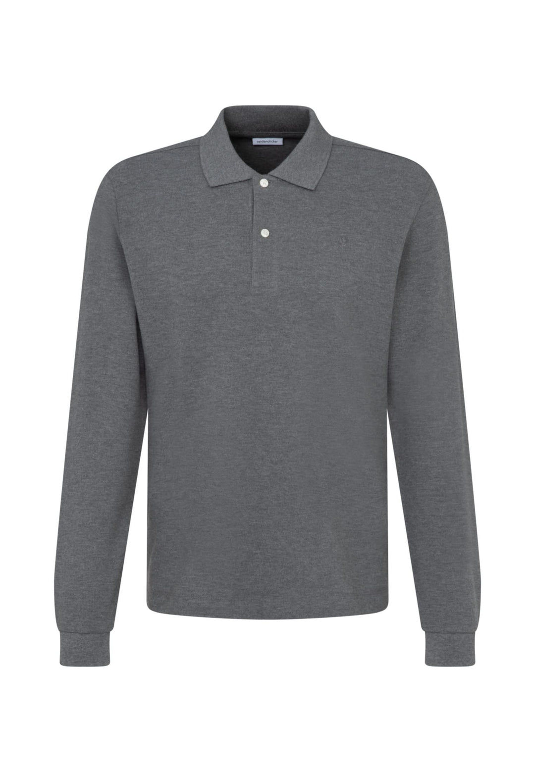 Seidensticker Herren Slim Fit Poloshirt Langarm Polo Shirt S Grau, S Grau