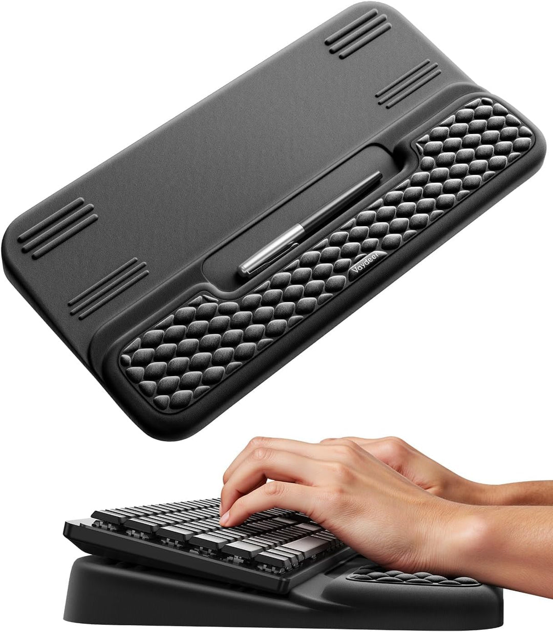 Vaydeer Handgelenkauflage mit Tastaturständer, Computer-Handgelenkstütze, ergonomische Tastaturerhöh