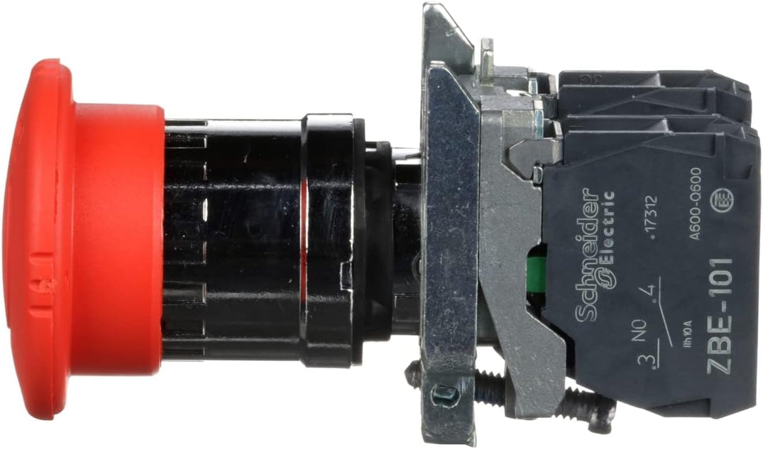 Schneider Electric Harmony XB4 – Notausschalter – Ø40 – Drücken – Rot – 1O+1F – Schrauben