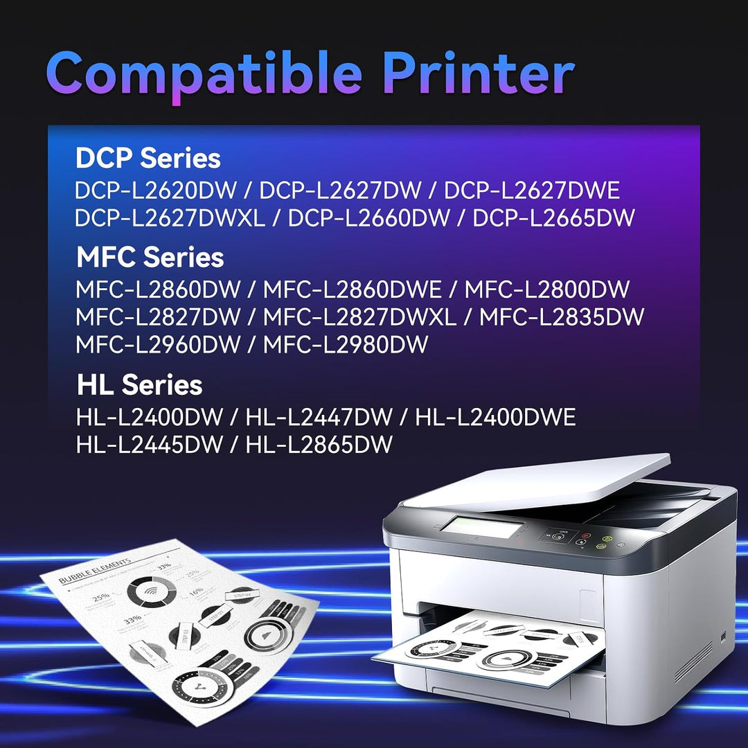 ZIPRINT TN2510XL TN-2510 XL Kompatibel für Brother MFC-L2860DWE hl-l2400dwe DCP-I2620dw DCP-L2660DW