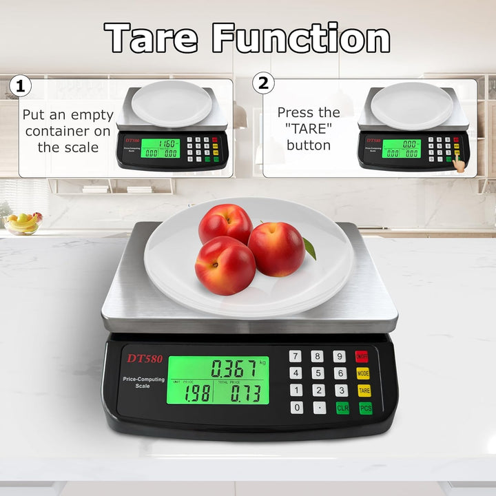Digitale Küchenwaage 30 kg, LCD Display &amp; Tara-Funktion, Präzisionswaage