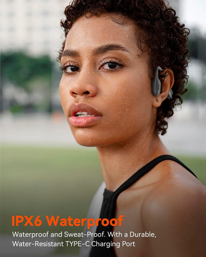 SANOTO Knochenschall Kopfhörer, Open Ear Kopfhörer Bluetooth 5.3, 8 Stunden Akkulaufzeit, Bone Condu