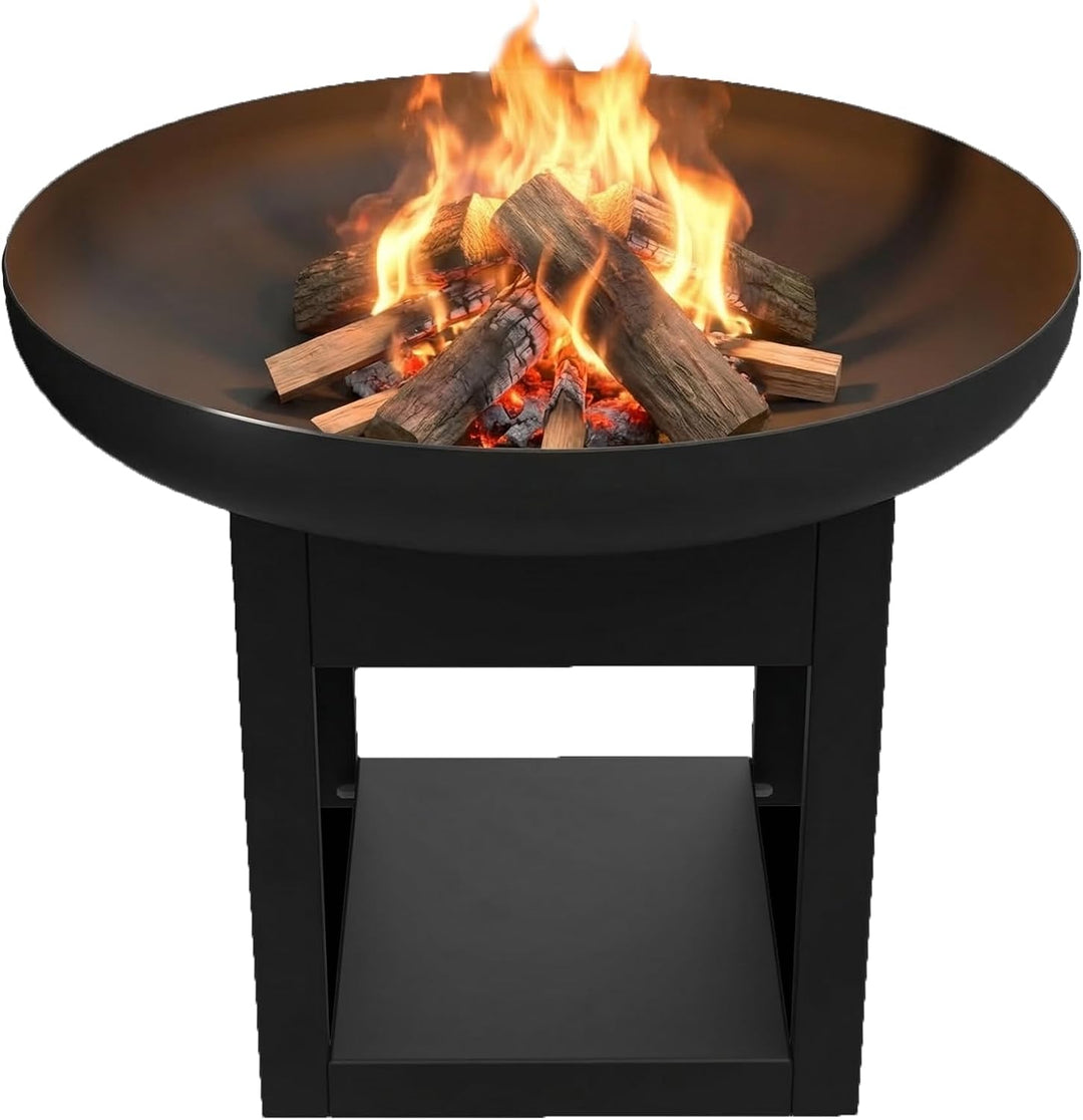 KRATKI Gartenfeuerschale FIRE Stahl Feuerstelle Gartenkamin | Feuerschale für Garten und Terrasse, r