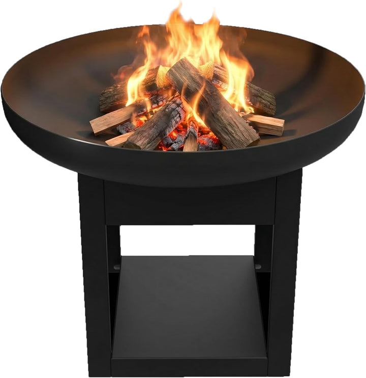 KRATKI Gartenfeuerschale FIRE Stahl Feuerstelle Gartenkamin | Feuerschale für Garten und Terrasse, r