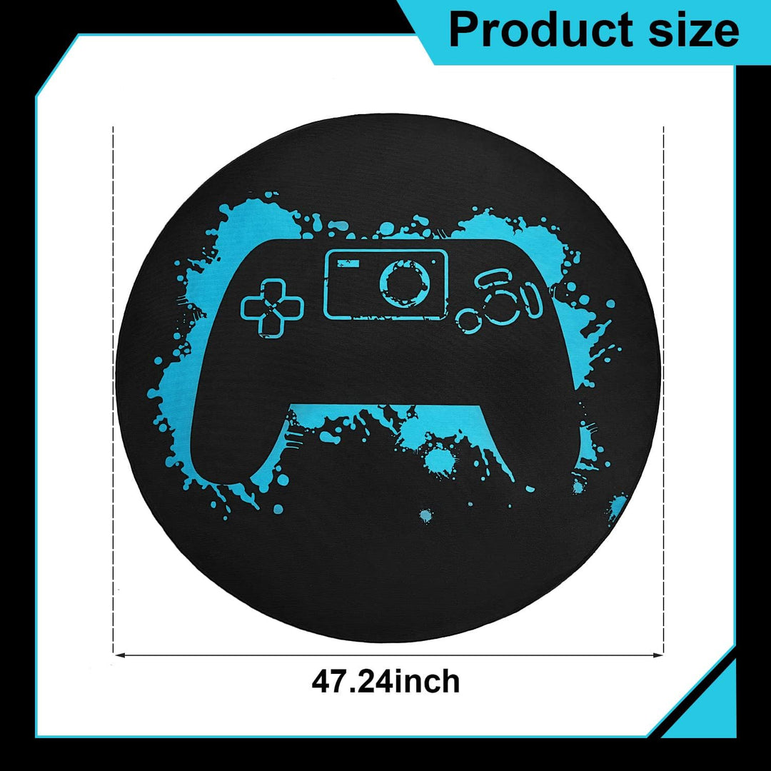 Gaming-Stuhlmatte 119 cm runde Stuhlmatte für Hartholzboden Gaming Teppiche Bürostuhl Teppich Stuhlm