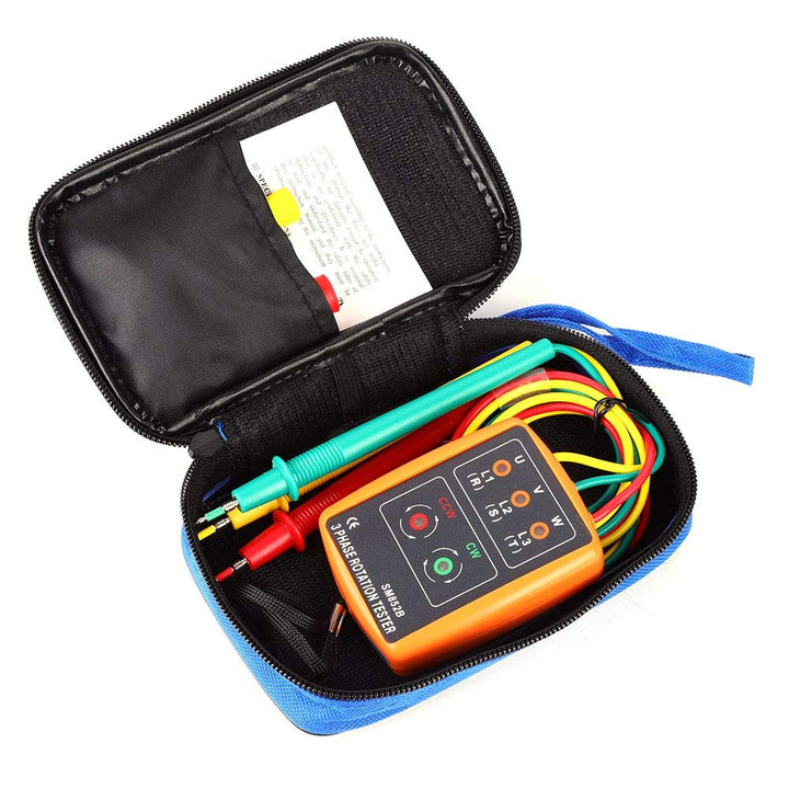 3 Phasen Rotationstester, SM-852B 60 V ~ 600 V Wechselstrom Sequenzreihenfolge Anzeige Tester 20 Hz-