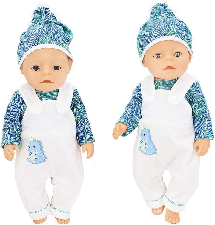 ZWOOS Puppenkleidung für New Born Baby Puppen 35-43 cm, Geschenke für Mädchen, Kinder, 4er-Pack