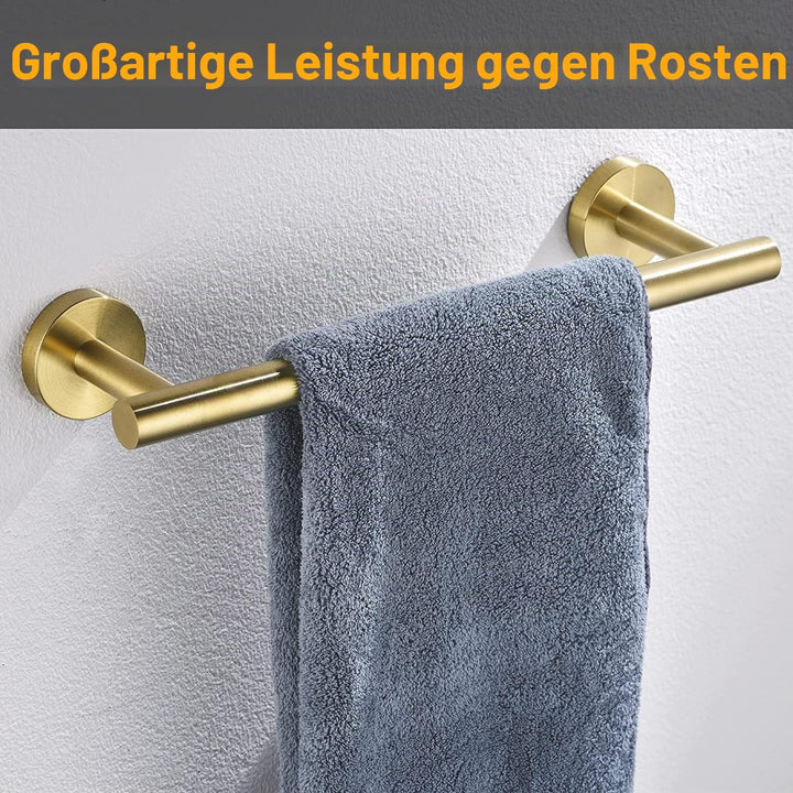 YUET Handtuchhalter, 40 cm, Handtuchstange Gold,SUS 304 Edelstahl,Badetuchhalter Handtuch Halterung