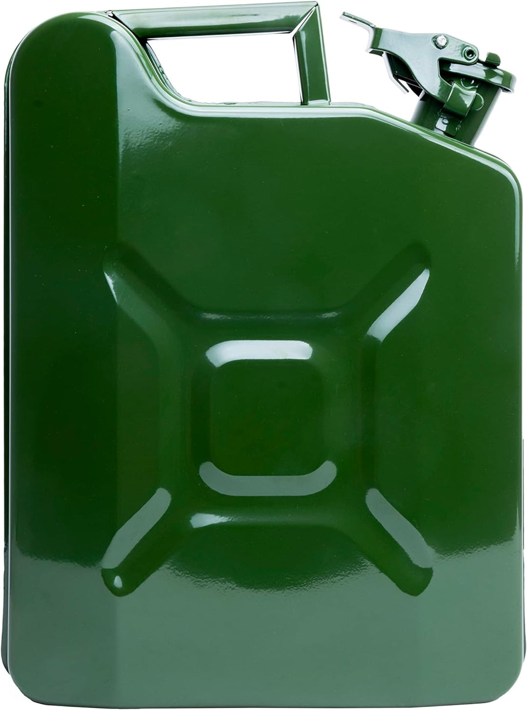 Motorkit 10 Liter Kraftstoffkanister aus Metall mit Bajonettverschluss. Benzinkanister Farbe Olivgrü