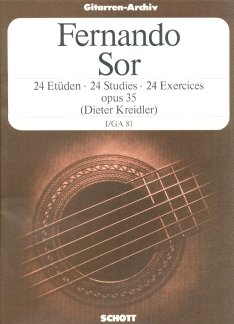 24 ETUEDEN 1 OP 35/1 - arrangiert für Gitarre [Noten/Sheetmusic] Komponist : SOR FERNANDO aus der Re