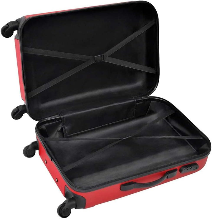 vidaXL Reisekoffer 3-TLG. Trolley Kofferset Hartschalenkoffer mehrere Auswahl Rot, Rot