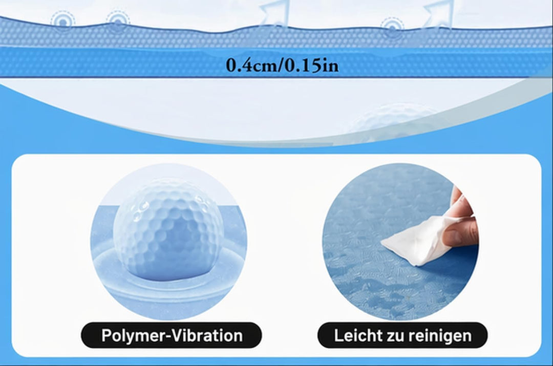 Yogamatte, Klappbare Yogamatte,183 x61x0.4 cm Reiseyogamatte Rutschfest, Tragbare Fitnessmatte mit T