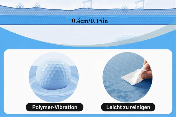 Yogamatte, Klappbare Yogamatte,183 x61x0.4 cm Reiseyogamatte Rutschfest, Tragbare Fitnessmatte mit T