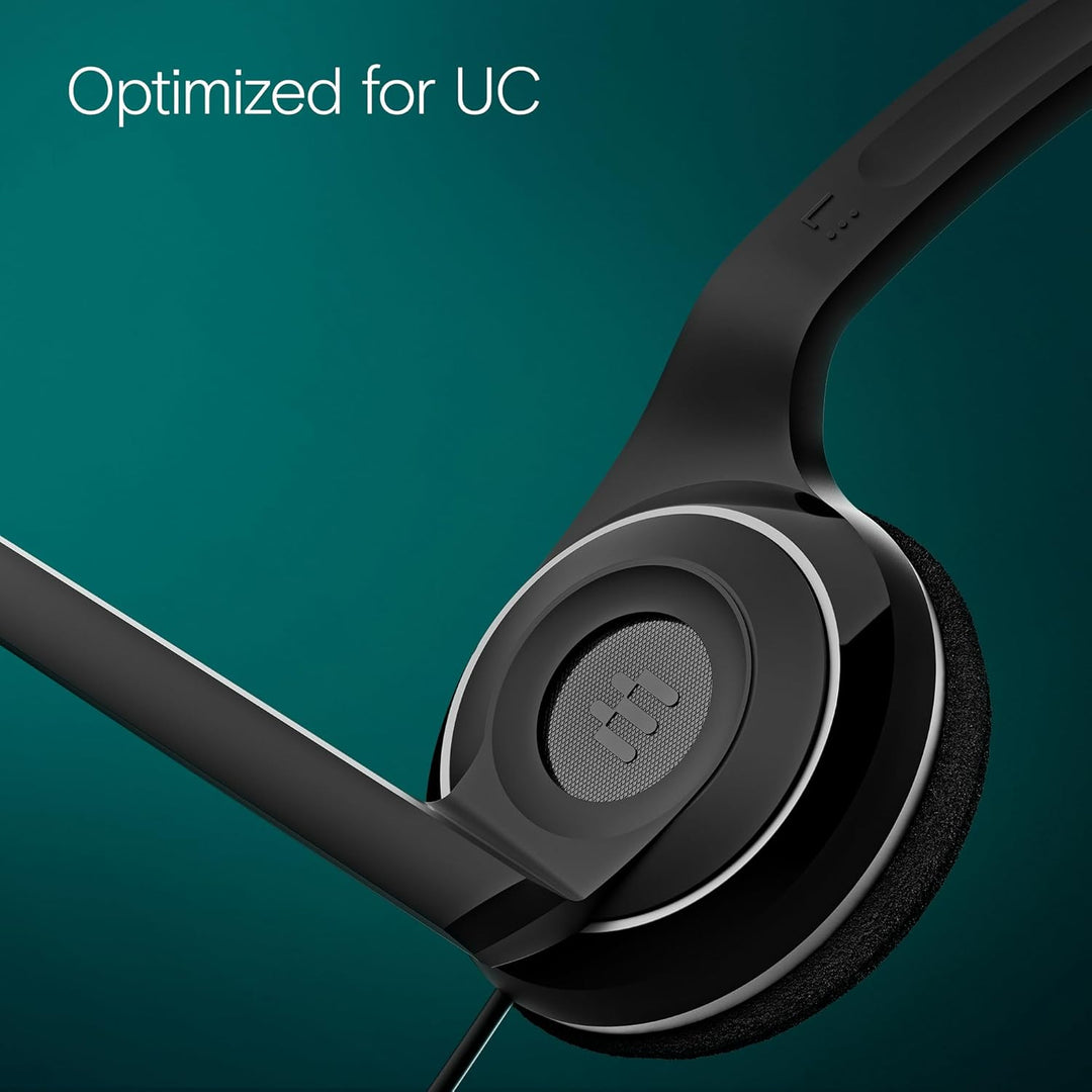 EPOS PC7 USB Mono-Headset für PC & Mac - Leichtes kabelgebundenes On-Ear-Headset, Mikrofon mit Geräu