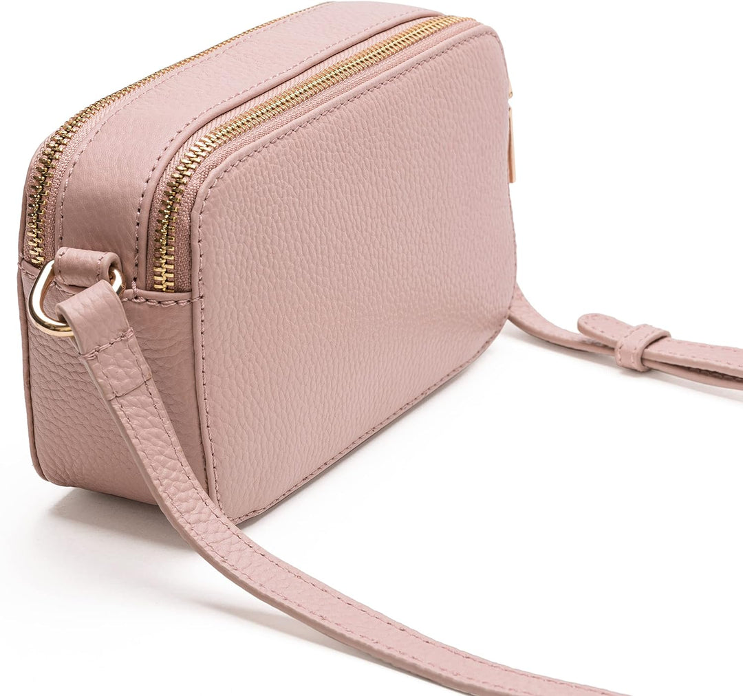 Lazarotti Bologna Leder Umhängetasche Damen | 2 Hauptfächer & längenverstellbarer Schulterriemen | m