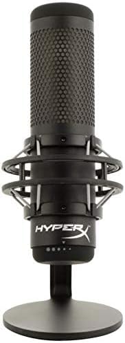 HyperX QuadCast S, RGB USB-Kondensatormikrofon für PC, PS5, Mac, Stossgeschützte Halterung, 4 Richtc