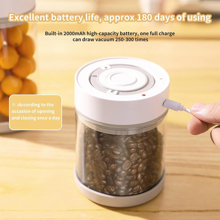 Minidiva Smart Vacuum Container, automatische elektrische luftdichte Glasbehälter für Lebensmittel K