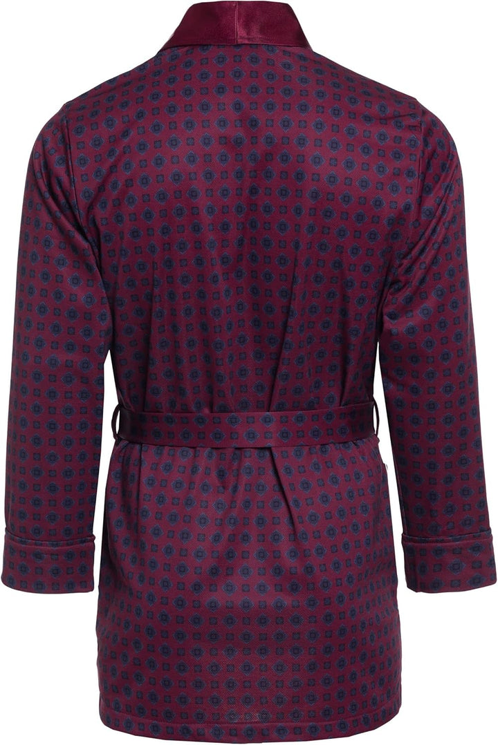 Herren Morgenmantel - Revise Brais RE-503 - Kurz - Dünn und leicht L Bordeaux rot 31, L Bordeaux rot