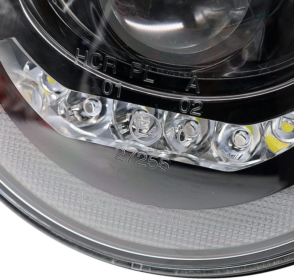 AUTO-STYLE Satz LED Scheinwerfer kompatibel mit Land Rover 90/110 & Defender - Schwarz
