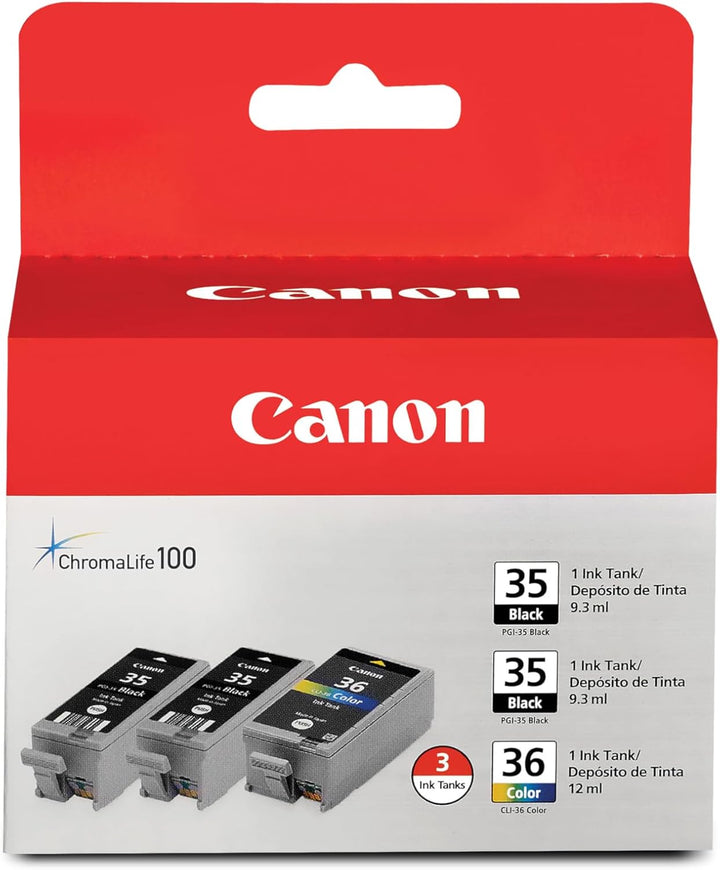 Canon PGI-35 Black Twin & CLI-36 Colour Ink Cartridge Bundle Pack