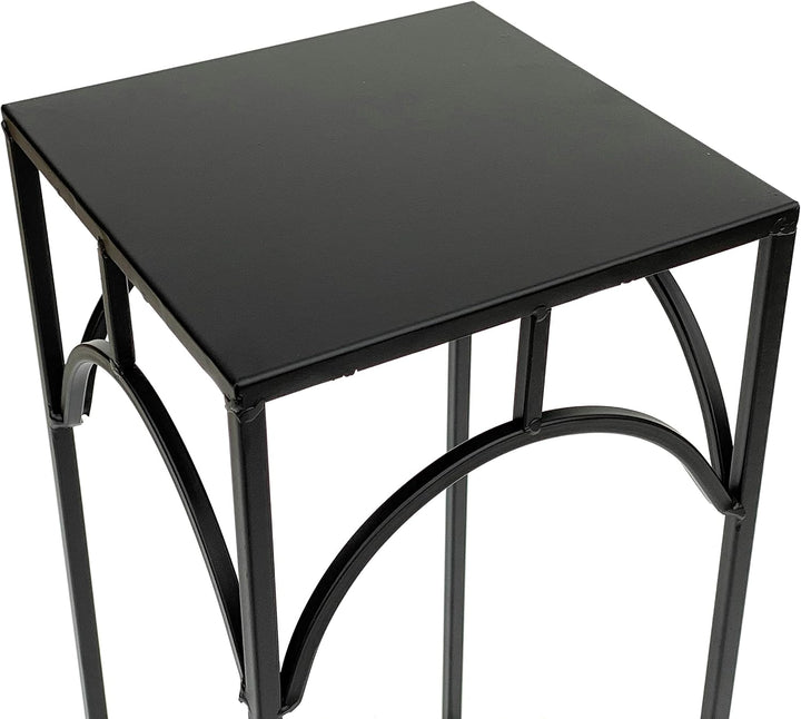 DanDiBo Blumenhocker Metall Schwarz Eckig 50 - 70 cm Blumenständer 96132 3er Set Beistelltisch Blume