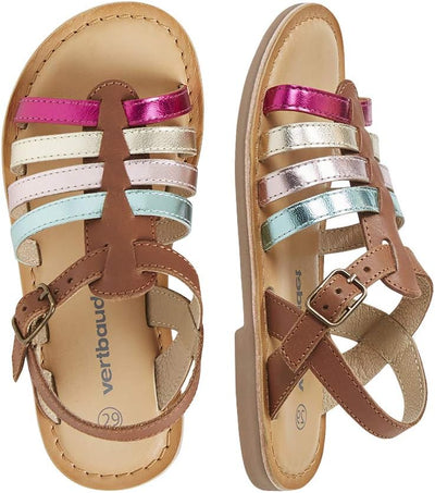 Vertbaudet Mädchen Römersandalen 37 EU Camelfarben, 37 EU Camelfarben