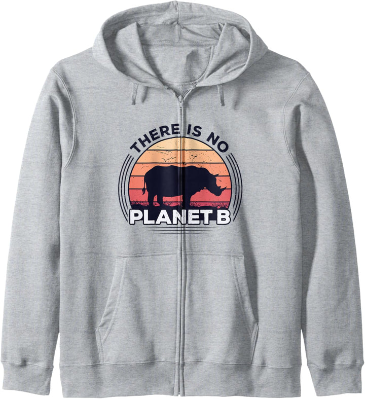 Es Gibt Keinen Planeten B Rette Das Nashorn Feiere Den Tag Kapuzenjacke