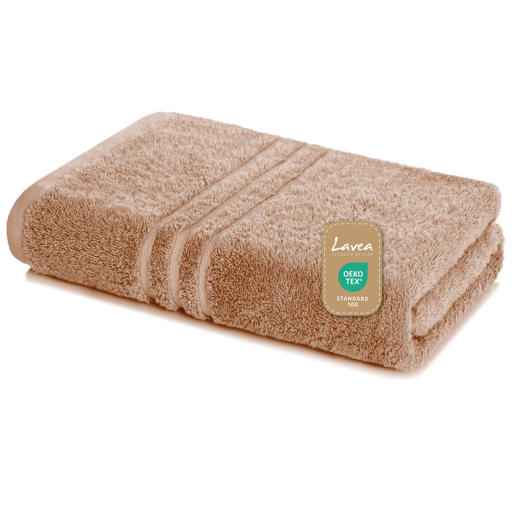 Lavea® Saunatuch 80x200 cm – Hochwertiges, Saugstarkes Saunatuch aus 100% Baumwolle, Frottierserie E