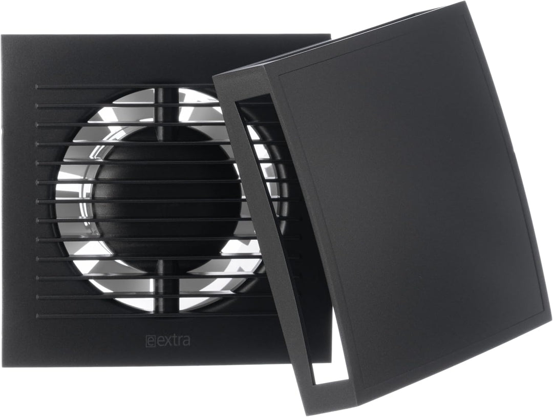 LIRAST Ø 100mm Anthrazit Badlüfter - Ventilator/Lüfter für Effiziente Belüftung im Bad Kuche WC, Ø 1