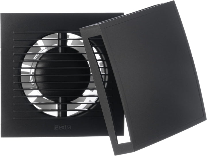 LIRAST Ø 100mm Anthrazit Badlüfter - Ventilator/Lüfter für Effiziente Belüftung im Bad Kuche WC, Ø 1