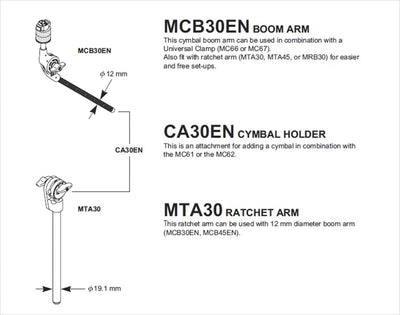 Tama MCB30EN Boom Arm, Short