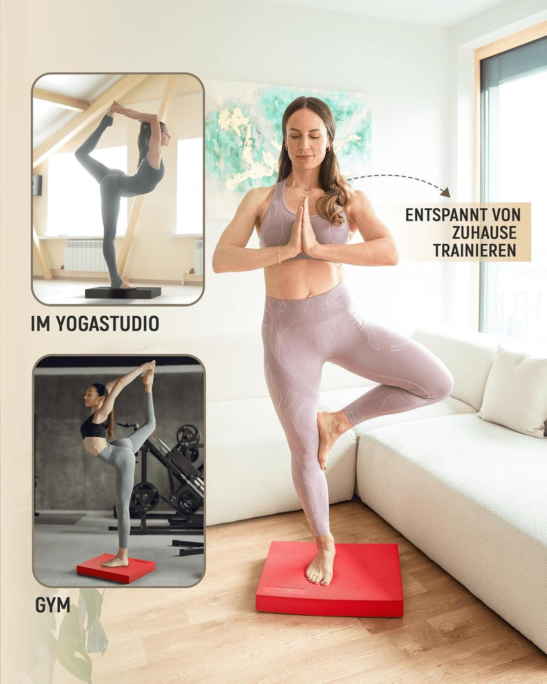 NEOLYMP Balance Pad - Rutschfestes Gleichgewichtstrainer für Physio & Reha - Balance Kissen Gelenkst