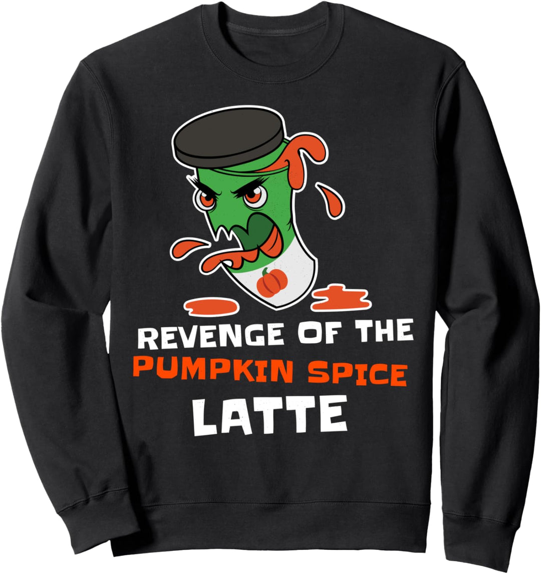 Kürbis Latte lustiges Kostüm Halloween Sweatshirt