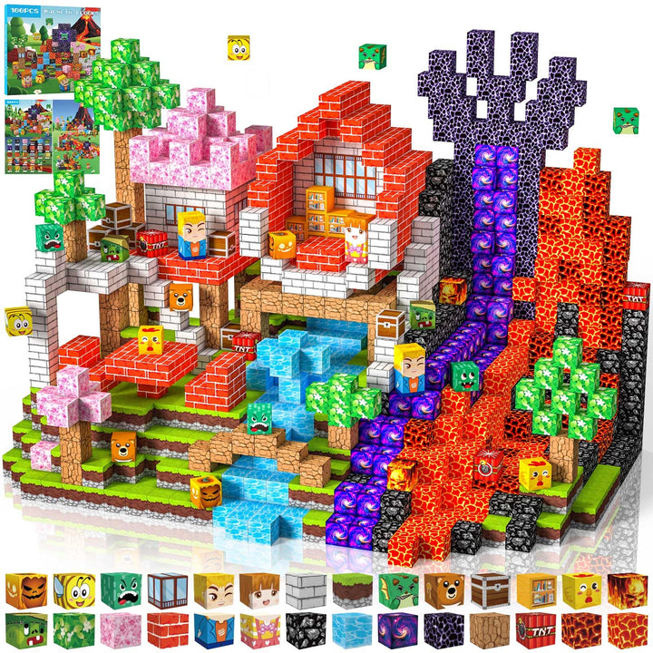 Magnetische Bausteine 100 PCS 2CM Magnetbausteine für Kinder ab 3 Jahre Magnetic Blocks, Montessori