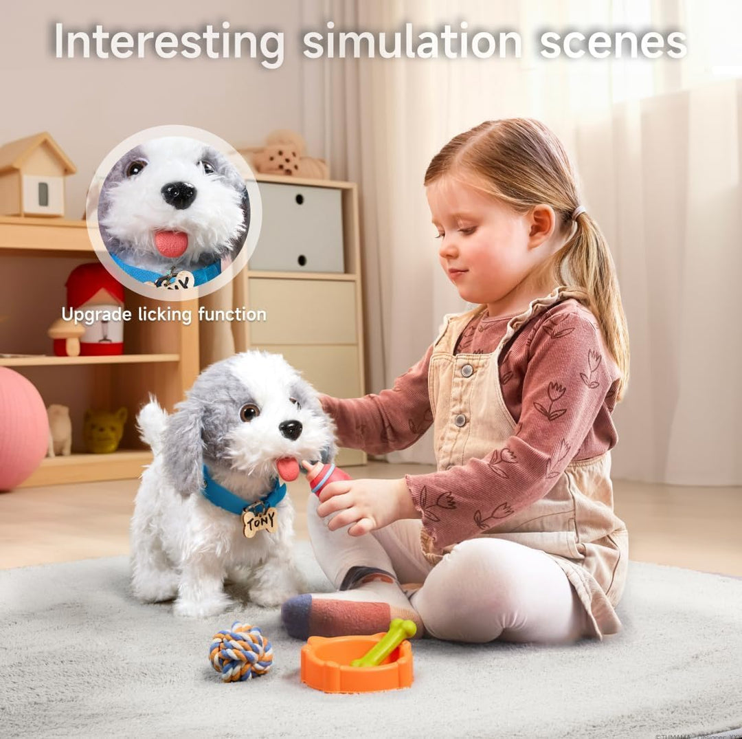 OR OR TU Hund Spielzeug Kinder Plüschwelpe Leckt Elektronische Haustiere mit Ferngesteuerter,Interak