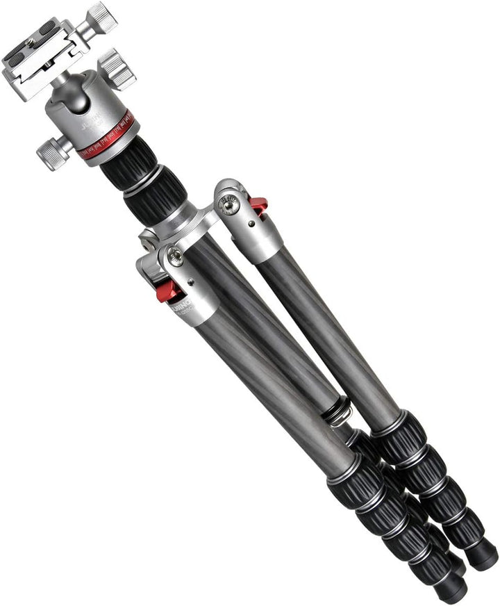 JUSINO TK-225SC handliches & Robustes Karbon-Tripod mit Monopod-Funktion + Kugelkopf GT-30, mit Tran